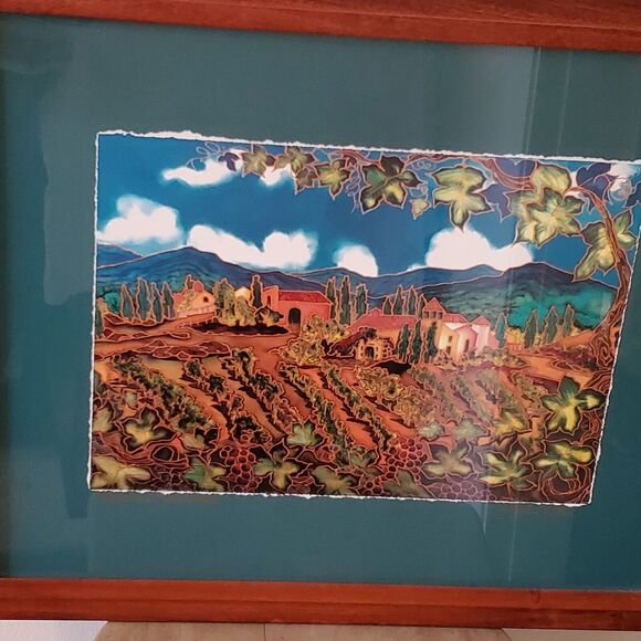 Linda Pirri Studio Art Print Vineyard In The Valley Signed Award Winner - Picture 4 of 16